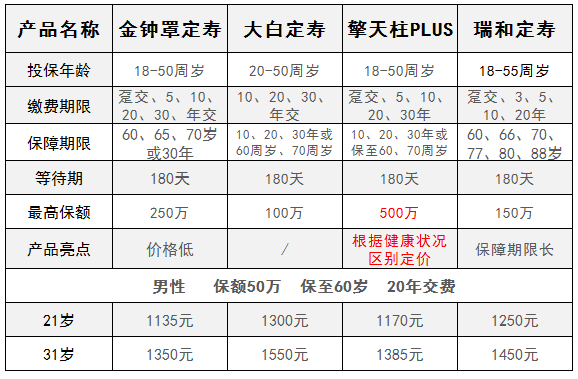 小雨伞擎天柱定期寿险2018PLUS