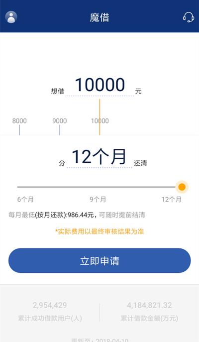 魔借是点融网旗下的小额贷款口子.