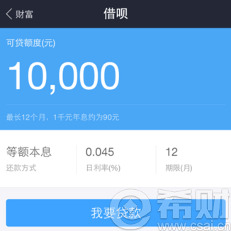 支付宝蚂蚁借呗额度最高多少？